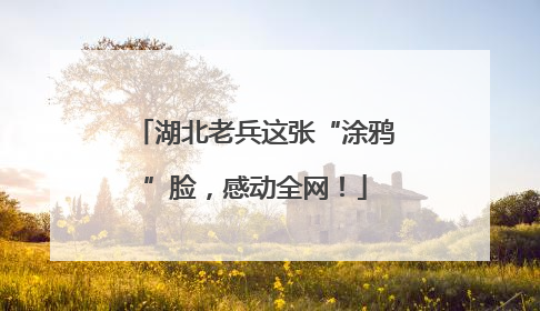 湖北老兵这张“涂鸦”脸，感动全网！