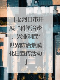 老河口市开展“科学治沙、兴业利民”世界防治荒漠化日宣传活动