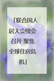 联合国人居大会续会召开 聚焦全球住房危机