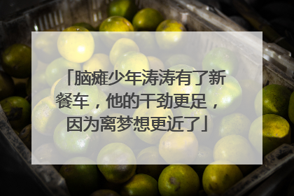 脑瘫少年涛涛有了新餐车，他的干劲更足，因为离梦想更近了