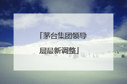 茅台集团领导层最新调整