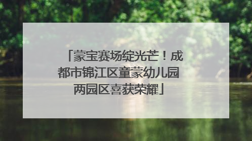 蒙宝赛场绽光芒！成都市锦江区童蒙幼儿园两园区喜获荣耀