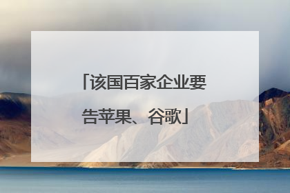 该国百家企业要告苹果、谷歌