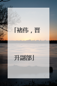 褚伟，晋升副部