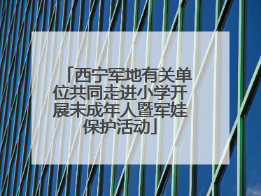 西宁军地有关单位共同走进小学开展未成年人暨军娃保护活动