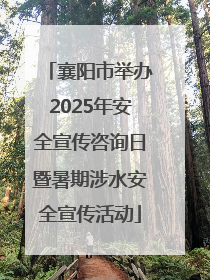 襄阳市举办2025年安全宣传咨询日暨暑期涉水安全宣传活动