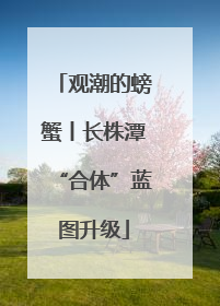 观潮的螃蟹丨长株潭“合体”蓝图升级
