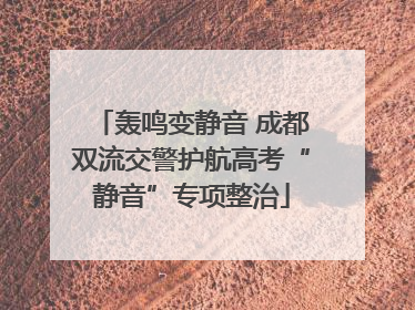 轰鸣变静音 成都双流交警护航高考“静音”专项整治