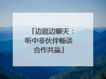 边逛边聊天：听中非伙伴畅谈合作共赢