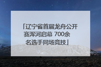 辽宁省首届龙舟公开赛浑河启幕 700余名选手同场竞技