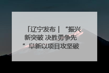 辽宁发布｜“振兴新突破 决胜勇争先”阜新以项目攻坚破解发展瓶颈 经济发展实现良好开局