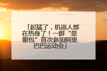 起猛了，机器人都在热身了！一群“显眼包”首次参加阿里巴巴运动会