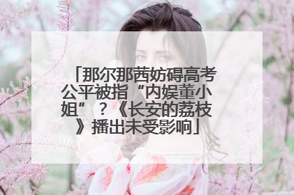 那尔那茜妨碍高考公平被指“内娱董小姐”？《长安的荔枝》播出未受影响