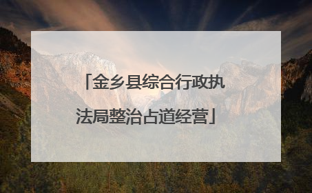 金乡县综合行政执法局整治占道经营