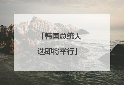韩国总统大选即将举行