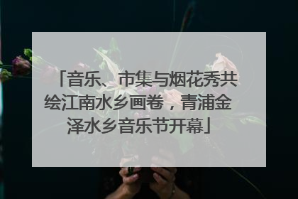 音乐、市集与烟花秀共绘江南水乡画卷，青浦金泽水乡音乐节开幕