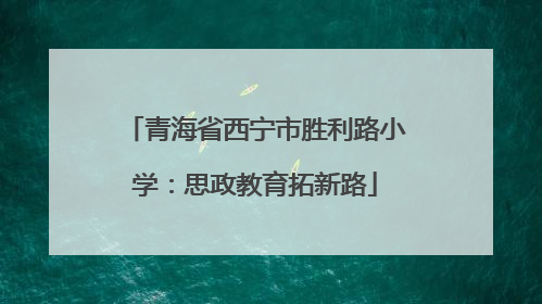 青海省西宁市胜利路小学：思政教育拓新路