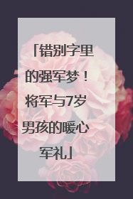 错别字里的强军梦！将军与7岁男孩的暖心军礼