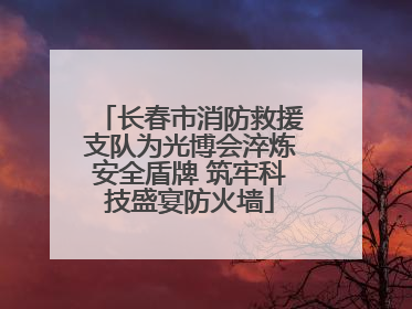 长春市消防救援支队为光博会淬炼安全盾牌 筑牢科技盛宴防火墙