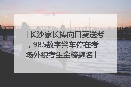 长沙家长捧向日葵送考，985数字警车停在考场外祝考生金榜题名