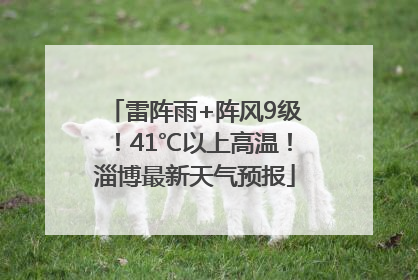 雷阵雨+阵风9级！41℃以上高温！淄博最新天气预报