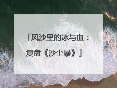 风沙里的冰与血：复盘《沙尘暴》