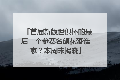 首届新版世俱杯的最后一个参赛名额花落谁家？本周末揭晓