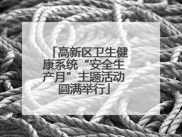 高新区卫生健康系统“安全生产月”主题活动圆满举行