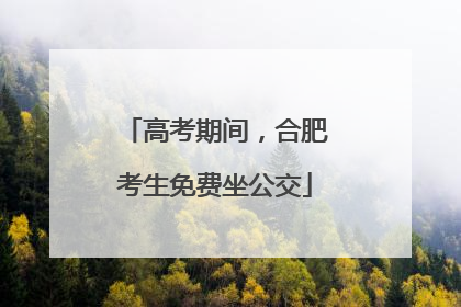 高考期间，合肥考生免费坐公交
