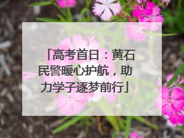 高考首日：黄石民警暖心护航，助力学子逐梦前行