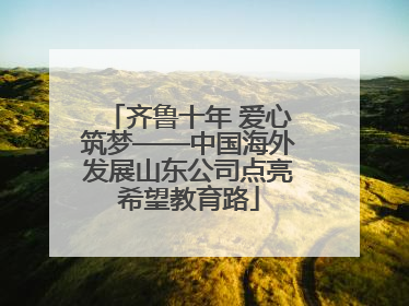 齐鲁十年 爱心筑梦——中国海外发展山东公司点亮希望教育路