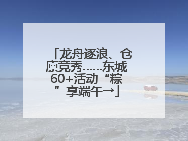 龙舟逐浪、仓廪竞秀……东城60+活动“粽”享端午→