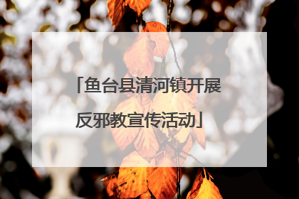 鱼台县清河镇开展反邪教宣传活动