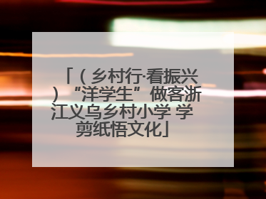 （乡村行·看振兴）“洋学生”做客浙江义乌乡村小学 学剪纸悟文化