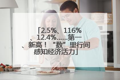 2.5%、116%、12.4%……第一、新高！“数”里行间感知经济活力