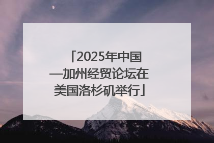 2025年中国—加州经贸论坛在美国洛杉矶举行