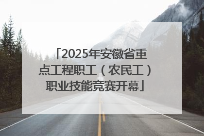 2025年安徽省重点工程职工（农民工）职业技能竞赛开幕