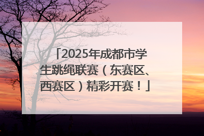 2025年成都市学生跳绳联赛（东赛区、西赛区）精彩开赛！