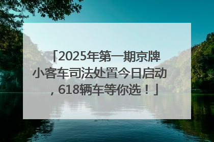 2025年第一期京牌小客车司法处置今日启动，618辆车等你选！