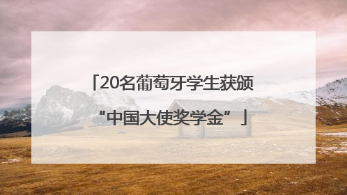 20名葡萄牙学生获颁“中国大使奖学金”