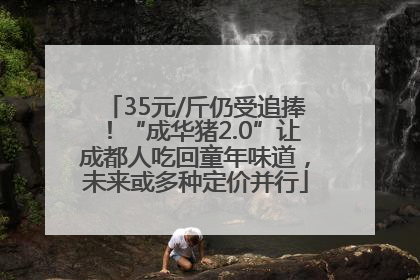 35元/斤仍受追捧！“成华猪2.0”让成都人吃回童年味道，未来或多种定价并行